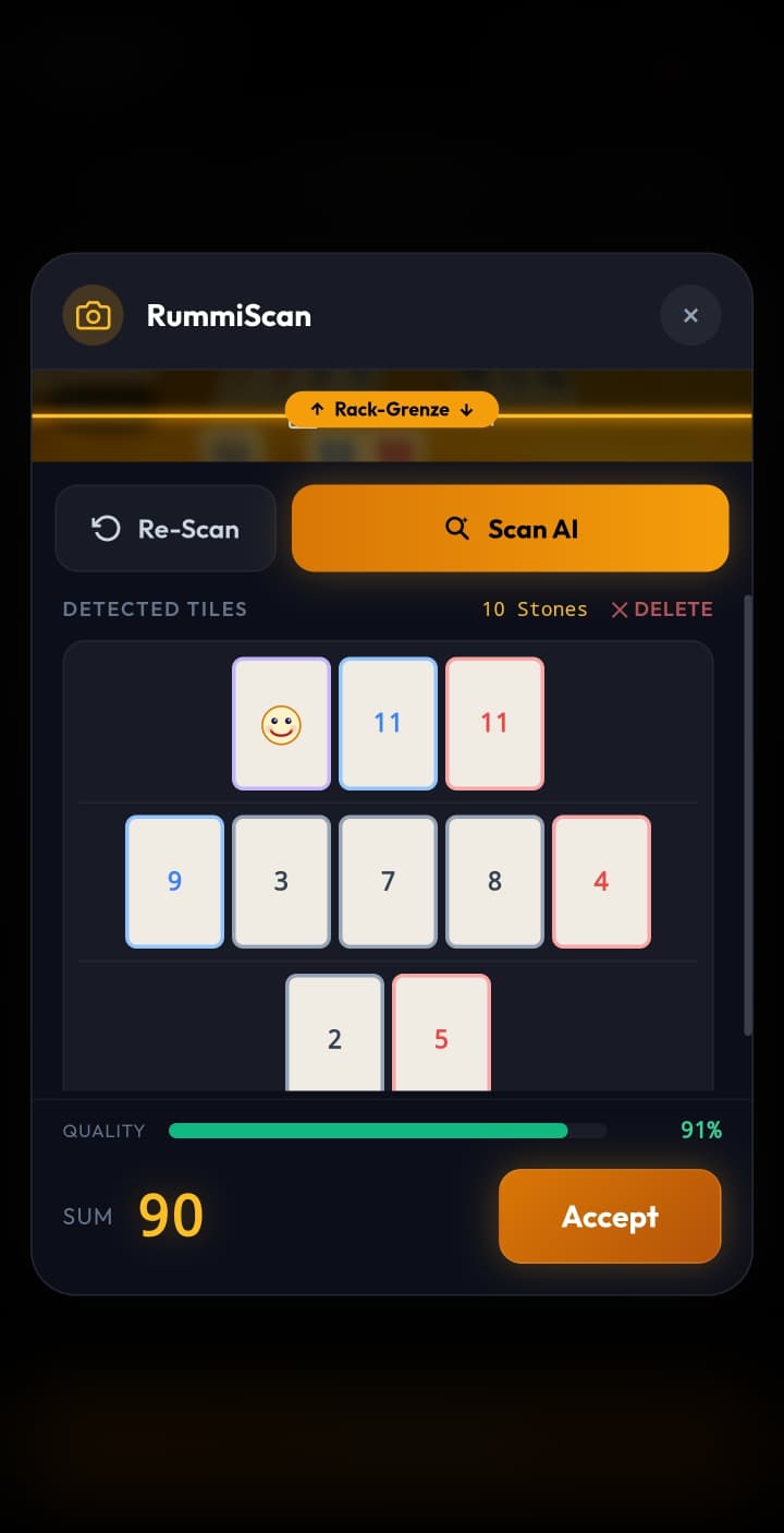 RummiScan Erkennung